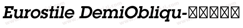 Eurostile DemiObliqu字体转换